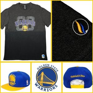 Mitchell & Ness Golden State Warriors Snapback & Fisll GSW Fleece T Shirt XL